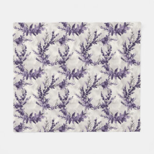 Rustikales Lavendelmuster Fleecedecke