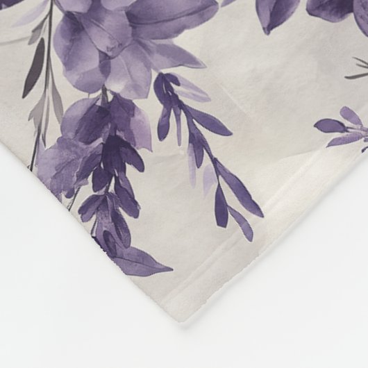 Rustikales Lavendelmuster Fleecedecke (Ecke)