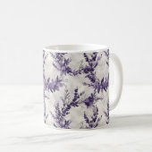 Rustikales Lavendelmuster Kaffeetasse (VorderseiteRechts)