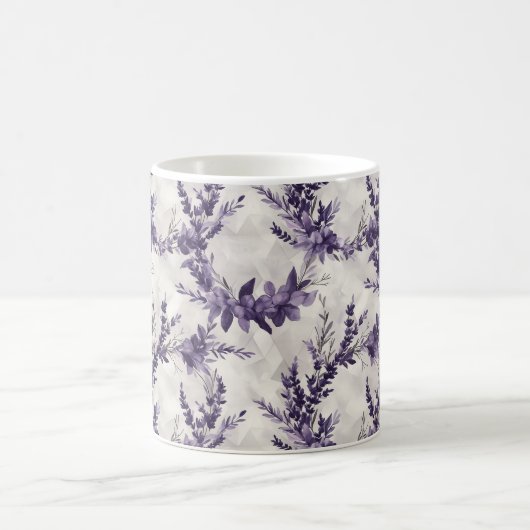 Rustikales Lavendelmuster Kaffeetasse (Mittel)