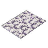 Rustikales Lavendelmuster Notizblock (Linke Seite)