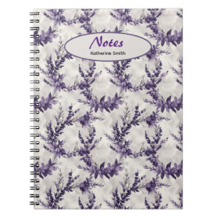 Rustikales Lavendelmuster Notizblock