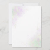 Rustikales Lavender Lila Boho Chic Brautparty Einladung (Rückseite)