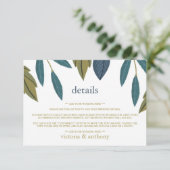 Rustikales Leaf-Blumenzettel Begleitkarte (Stehend Vorderseite)