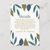 Rustikales Leaf-Blumenzettel Begleitkarte (Vorderseite)