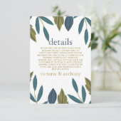 Rustikales Leaf-Blumenzettel Begleitkarte (Stehend Vorderseite)