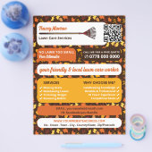 Rustikales Leaf-Design, Rasenpflege Flyer (Einzeln)