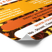 Rustikales Leaf-Design, Rasenpflege Poster (Ecke)