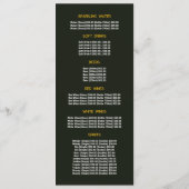 Rustikales Leaf, Restaurant Slimline Menükarte (Rückseite)