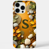 Rustikales Leaf & Stone Case-Mate iPhone Hülle (Rückseite)