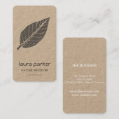 Rustikales Leaf Trockene Natur Yoga Meditation Mas Visitenkarte (Vorne/Hinten)
