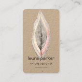 Rustikales Leaf Trockene Natur Yoga Meditation Mas Visitenkarte (Vorderseite)