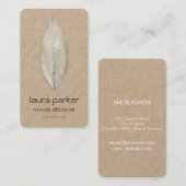 Rustikales Leaf Trockene Natur Yoga Meditation Mas Visitenkarte (Vorne/Hinten)