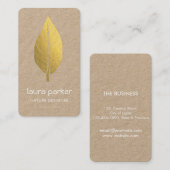 Rustikales Leaf Trockene Natur Yoga Meditation Mas Visitenkarte (Vorne/Hinten)