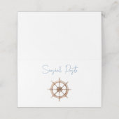 Rustikales Lebensmittel-Etikett für Schiffskörper Platzkarte (Außenseite Aufgefaltet)