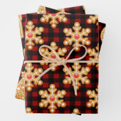 Rustikales Lebkuchen & Buffalo Karo Kariert Geschenkpapier Set (Beispiel)