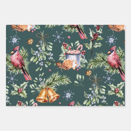 rustikales Lebkuchen - Packpapier Geschenkpapier Set (Vorderseite 2)