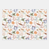 rustikales Lebkuchen - Packpapier Geschenkpapier Set (Vorderseite)