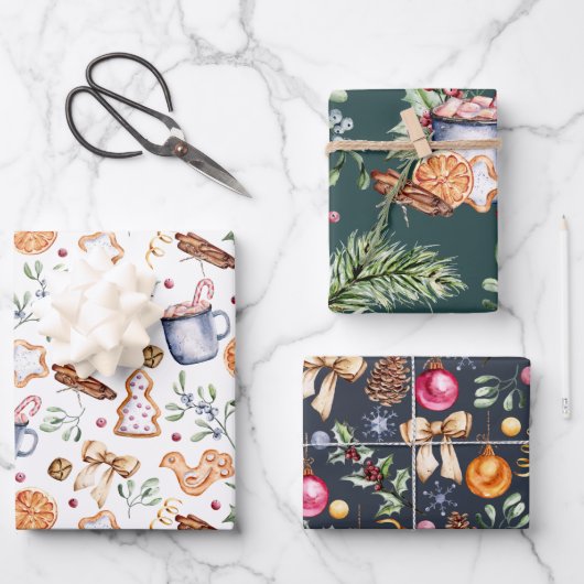 rustikales Lebkuchen - Packpapier Geschenkpapier Set (Vorderseite)