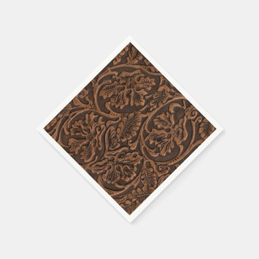 Rustikales Leder Serviette (Ecke)