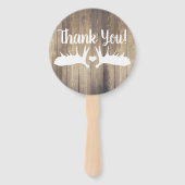 Rustikales Leichtbauholz & Weißmammernschildkröten Fächer (Rückseite)