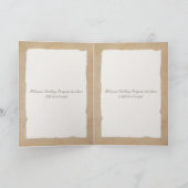 Rustikales Leinwand-, Papier-u. Programm (Innenseite)