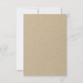 Rustikales Licht Weißes Ansprechen RSVP Karte (Rückseite)