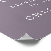 Rustikales Lila Blumenzelt - Foto-Standzeichen Poster (Ecke)