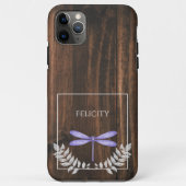 Rustikales Lila Dragonfly Case-Mate iPhone Case (Rückseite)