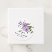 Rustikales Lila florales Brautparty Liebesmarken Geschenkanhänger (Beispiel)
