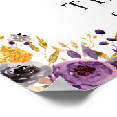 Rustikales Lila Goldflorensymbol Poster (Ecke)
