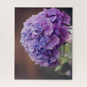 Rustikales Lila Hydrangea in Mason Jar Fotografie Puzzle (Vertikal)