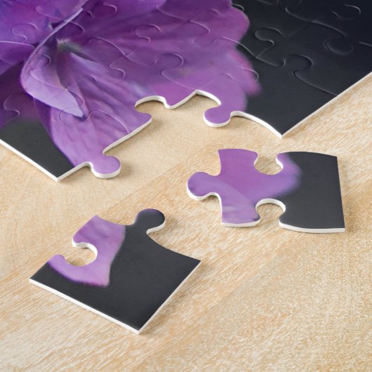 Rustikales Lila Hydrangea in Mason Jar Fotografie Puzzle (Seite)