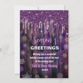 Rustikales Lila Land Weihnachten Party Glitzer (Vorderseite)