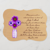 Rustikales Lila Mason Jar Probe Dinner einladen Einladung (Vorne/Hinten)