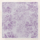 rustikales Lila, Shabby Chic, blasser Lavendel mit Glasuntersetzer (Vorderseite)