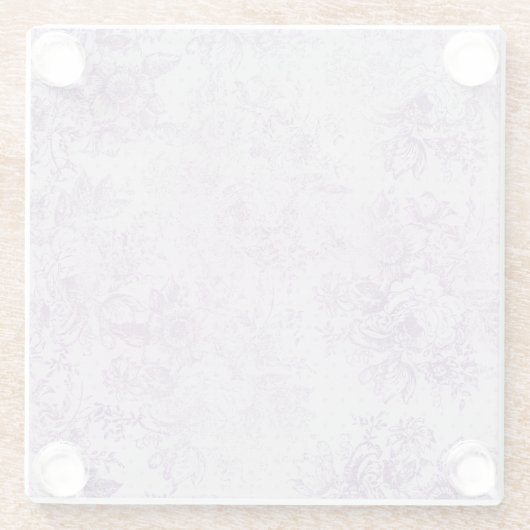 rustikales Lila, Shabby Chic, blasser Lavendel mit Glasuntersetzer (Rückseite)