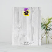 Rustikales Lila und gelbes Papierblatt (Stehend Vorderseite)