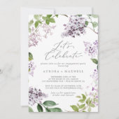Rustikales Lilac Feiern Einladung (Vorderseite)