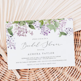 Rustikales Lilac Horizontal Brautparty Einladung