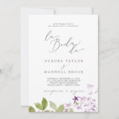 Rustikales Lilac La Boda De Wedding Einladung (Vorderseite)