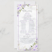 Rustikales Lilac Lavender Gold Marble Floral Progr (Rückseite)