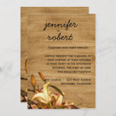 Rustikales Lily Watercolor Einladung zur Hochzeit (Vorne/Hinten)