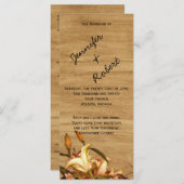 Rustikales Lily Watercolor Hochzeitsprogramm Programm (Vorne/Hinten)