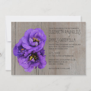 Rustikales Lisianthus Wedding Einladungen