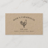 Rustikales Logo auf braunem Papier Visitenkarte (Vorderseite)