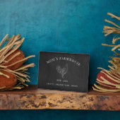 Rustikales Logo auf der Tafel Fotoplatte (Seite)