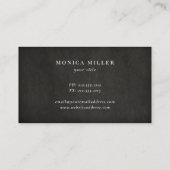 Rustikales Logo auf der Tafel Visitenkarte (Rückseite)