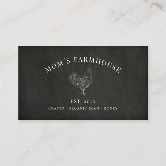 Rustikales Logo auf der Tafel Visitenkarte (Vorderseite)