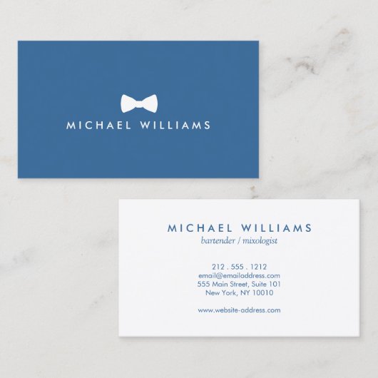 Rustikales Logo für die Krawatte von Bow-Runden be Visitenkarte (Vorne/Hinten)